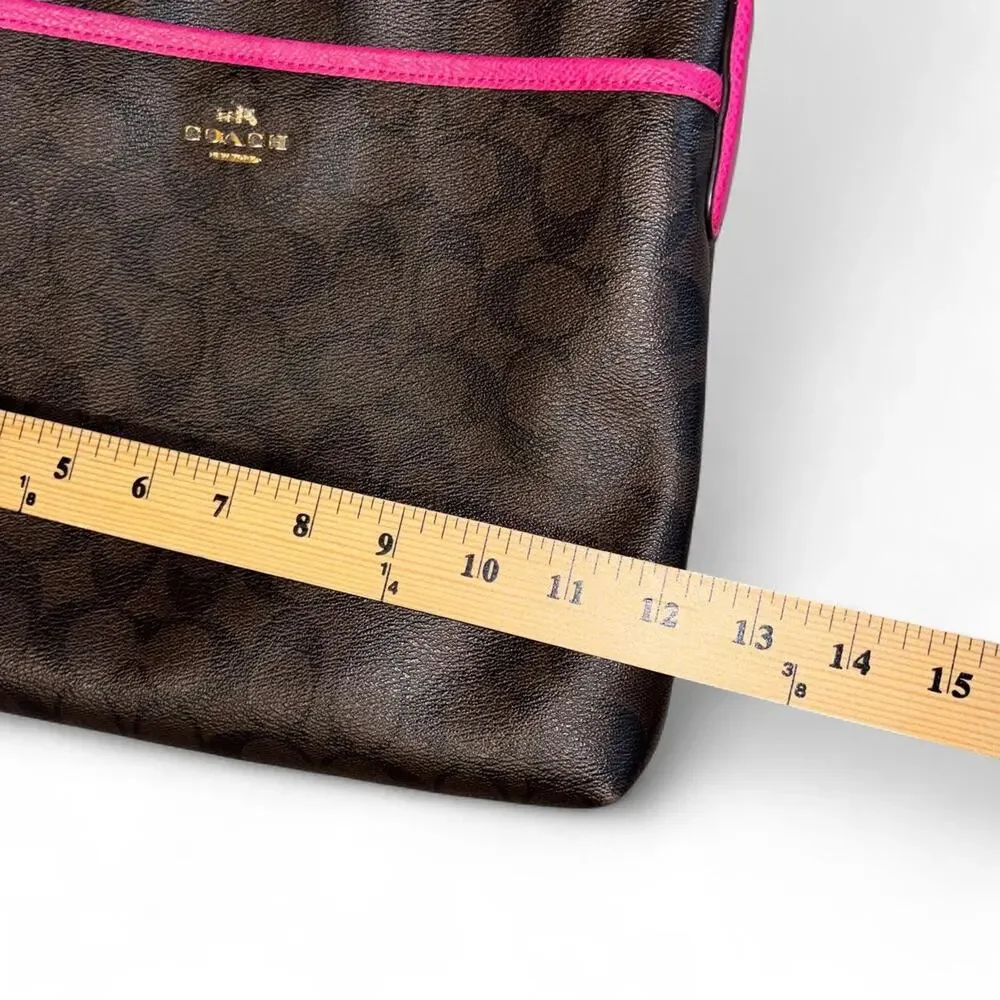 Coach brown and pink crossbody